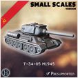 0_PREM_HMM1V70.jpg T-34-85 M1945 (avec blindage à ressorts) (version réduite) - Armée soviétique WW2 Second Monde Front de l'Est Ostfront RPG Mini Hobby