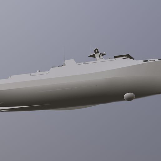 tbrender007.jpg Diponegoro class corvette Low-poly 3D model