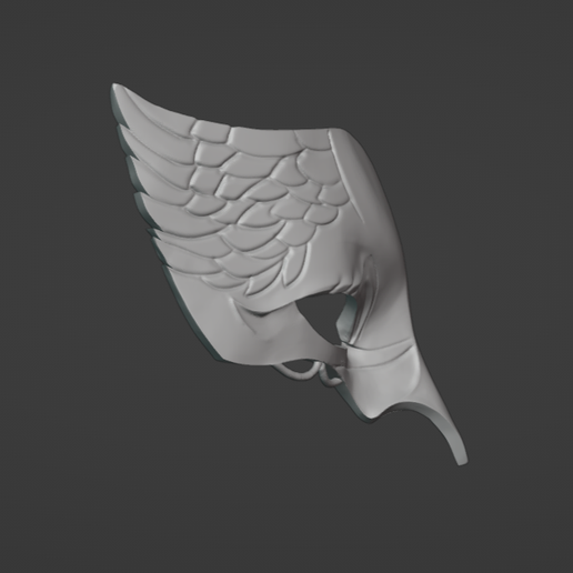 4.png CROW FRONT MASK 3D STL FILE | CROW FRONT DIGITAL FILE