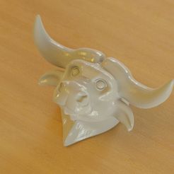 bull_trophy_01.jpg Descargar archivo STL gratis trofeo de cabeza de toro・Modelo para la impresora 3D, bs3