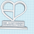 blackpinkheartblock.png BlackPink Heart Kpop Logo Ornament