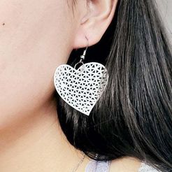 91803067_1253008591554579_5178983127292313600_o.jpg [Mathematical Art] Delaunay triangulation heart shape earrings
