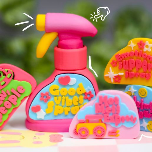 Vibe Sprayers + 5 Labels 🧼 Cute Fidget Clicker With Fun Labels・Archivo ...
