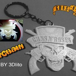 guns333.jpg Fichier STL gratuit Llavero Guns N' Roses・Design pour impression 3D à télécharger