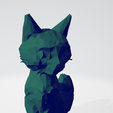 2.png Low Poly, Cat, Sculpture