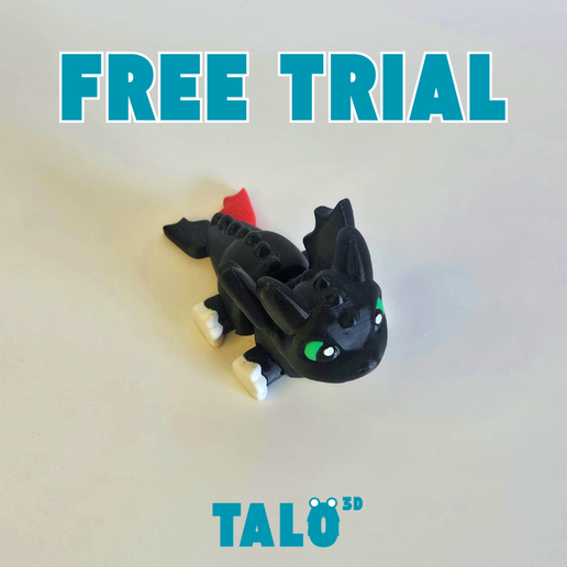 Free - Night Fury, baby - Toothless - 3D model önizlemesi