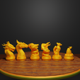 5.png Dragon Chess Set Dragon Character Chess Pieces