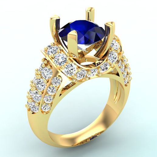 Diamond ring - Women ring - Center stone ring - N1125