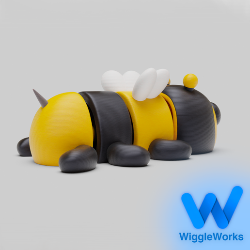🐝 FLEXI ARTICULATED BEE (MULTICOLOR)・Free STL File for 3D printing・Cults