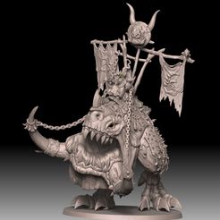 1.jpg STL file Goblin King on a Colossal Cave Beast・3D print design to download