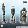 2.jpg Set of three evil totems with skeleton and bones (9) - Creature Darkness War 15mm 20mm 28mm 32mm Medieval Dungeon