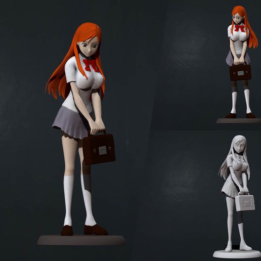 bleach - orihime inoue 3d print figure 3D print model - 3D model önizlemesi