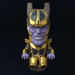 thanos_iray_1.jpg Free STL file Thanos・Design to download and 3D print, Ben3d