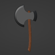 Battle_Axe-03.png Viking Style Hand / Throwing Axe  ( 28mm Scale ) - Updated