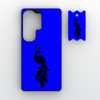 1.png 3D Printable Magnetic Phone Case With Peacock Design and Camera Protection
