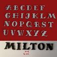 MILTONHOME.jpg MILTONIAN uppercase 3D letters STL file