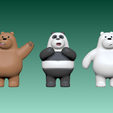 1.png we bare bears / panda bear and ice bear and grizzly bear