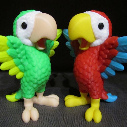 Cute-Parrot.jpg Cute Parrot (Easy print and Easy Assembly)