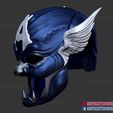 Samurai_Captain_America_helmet_3d_print_model-06.jpg Captain America Helmet - Samurai Heroes Cosplay