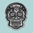 Calavera73x53.jpg Coconut Skull and Hamsa Hand. Cutters with Stamp.