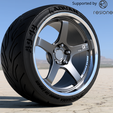 ADVAN-GT-v12.png ADVAN GT 18 Inch Rims With Yokohama tires for diecast and scale models
