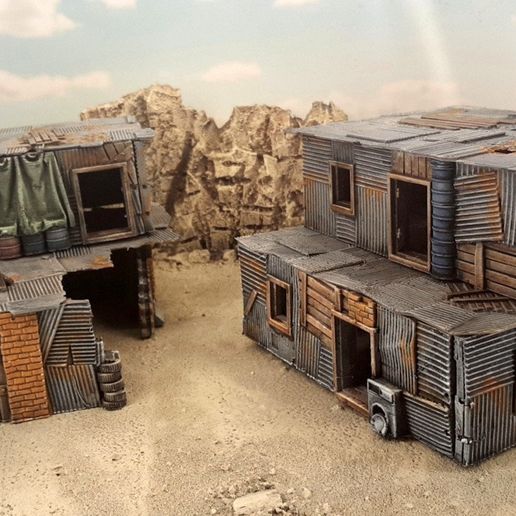 Shanty houses 3D model