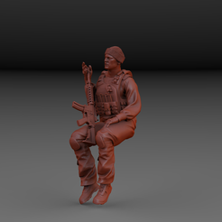 sol.182.png STL file MODERN SOLDIER SEATED CREW HUMMER V2・3D printing template to download