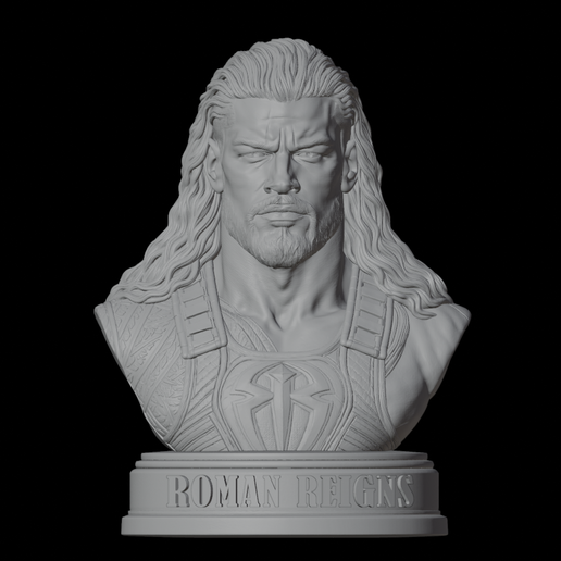 Roman Reigns Bust 3D Printable STL | WWE Wrestling Statue