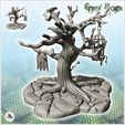 1-PREM.jpg Evil tree with flags and skeleton in metal cage (12) - Ork Green Horde Fantasy Beast Chaos Demon Ogre