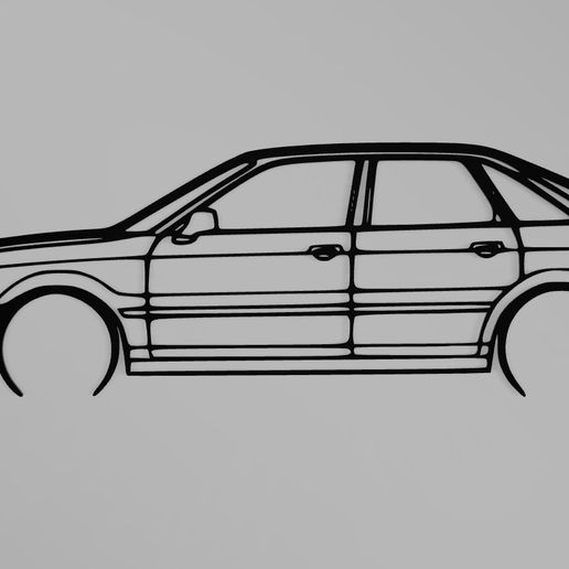 Audi 80 B4 competition 2D wall art 3D model