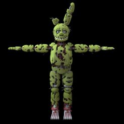 E1_Springtrap.5164.jpg FNAF Springtrap Full Body Wearable Costume with Head for 3D Printing