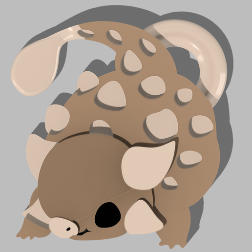 Kawaii Dinosaur Keychain 3D model