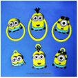 minion_04.jpg Minions Keychain / Paper Clip / Bag Clip / Money Clip / Bookmark / Magnets