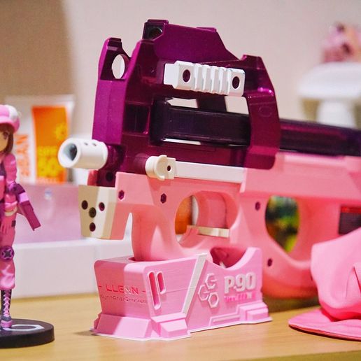 🔫 P90 Display Stand Ver.LLENN・ STL File for 3D printing・Cults