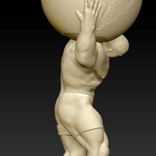 A LIFTING UP EARTH MAN 3D model