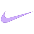 Nike Logo(Left Half).STL Nike Logo