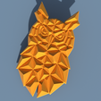 Buho.png 3D Polygonal Wall Owl