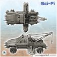 5.jpg Apocalyptic pickup with side saw and lifting crane (21) - Future Sci-Fi SF Post apocalyptic Tabletop Scifi