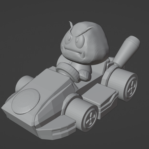 Mario Kart - Goomba - (EASY TO PRINT - NO SUPPORT)