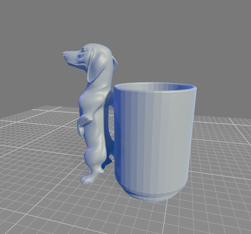 Dachshund Dog Handle Mug  3D Printable Cup STL File for 3D  printingCults