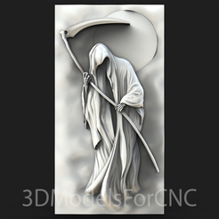 3D Model STL File for CNC Router Laser & 3D Printer The Grim Reaper 2