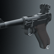 render0004.png Luger P08 Pistol (Rigged) 3D Model.