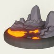 LowPoly28MMBase_Cave_lava.jpg Low Poly Cavern 28mm Mini Base