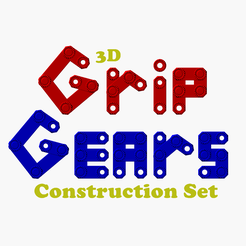 3DGripGearsConstructionSetLogo.png STL-Datei 3D-Greifzahnrad-Bausatz herunterladen • Design für 3D-Drucker, 3DGripGears