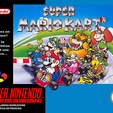 Super_Mario_Kart_-_Copie.png LITHOPHANE Cover Super Mario kart SNES Nintendo