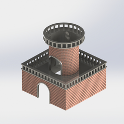 torre1.png Archivo STL Torre decorativa para acuario, terrario o jaula・Objeto imprimible en 3D para descargar