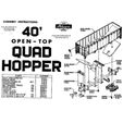 40quadhopper1973 - SQ.jpg HO Scale 17000 series 4-bay Athearn "Blue Box" Quad Hopper Car Removable Load Insert