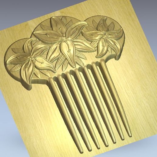 comb - flowers - lilies