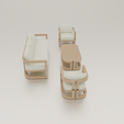 6.png 1/12 Scale STL File, Dollhouse Garden Sofa Set