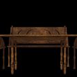 wooden-table-chairs-tableware-3d-model-obj-3.jpg Wooden Table Chairs Tableware